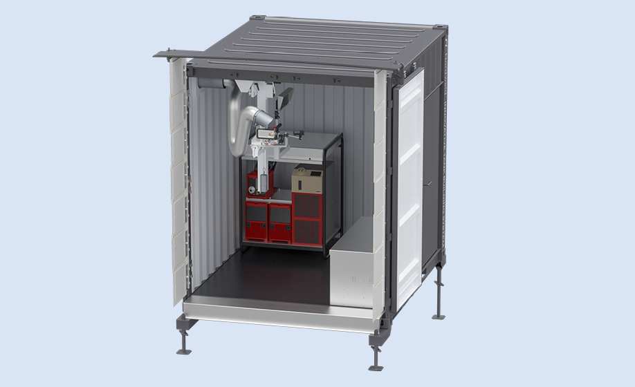 Automated Welding Station for Circumferential Tank Welds_Nordweld2 Automated container designed for the vertical assembly and welding of sheet metal plates.